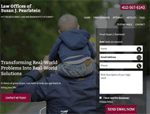 Tablet Screenshot of pearlsteinreallaw.com
